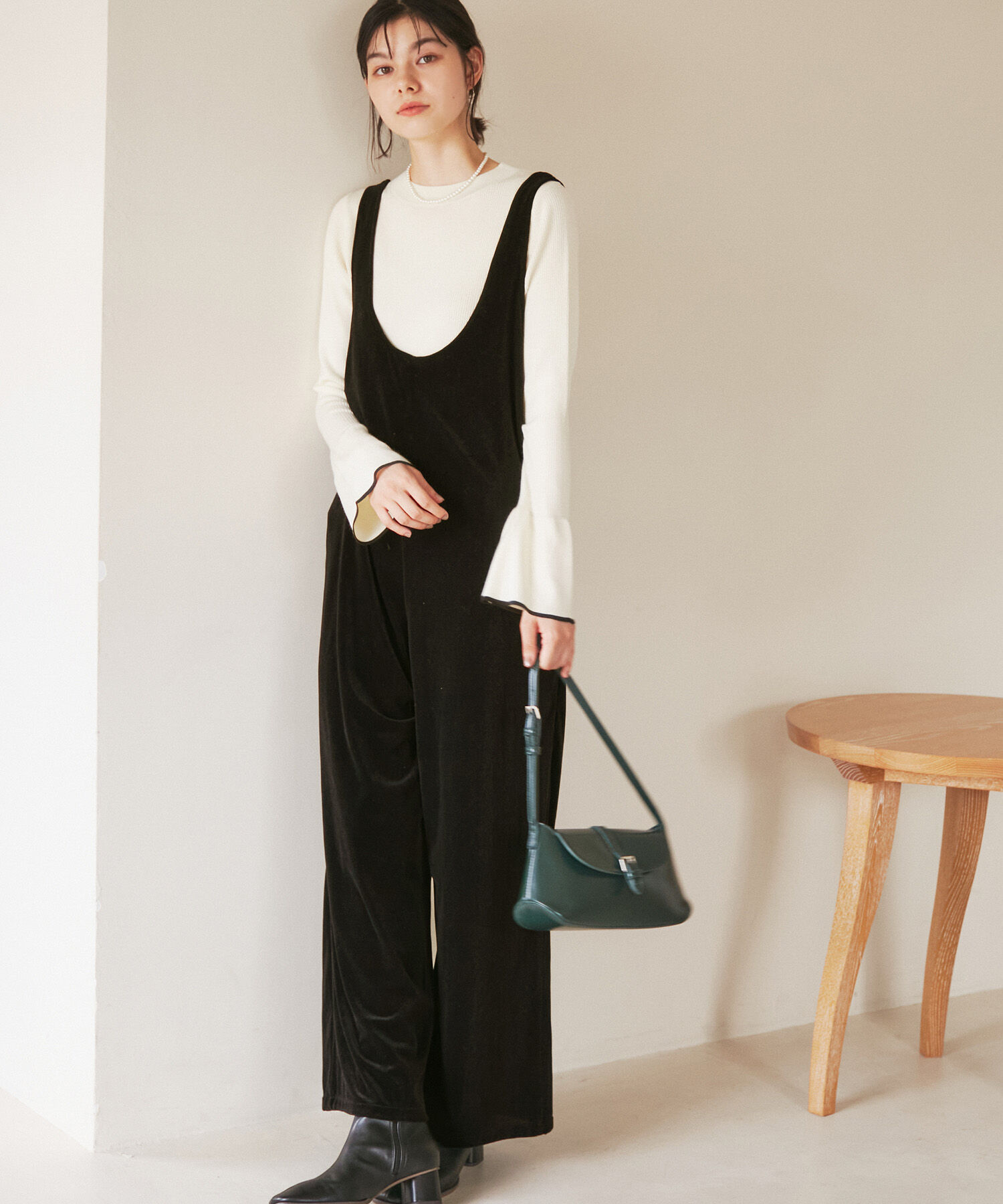 Rope&rsquo;Picnic「【WEB限定】袖フレアニットプルオーバー/アンチピリング・帯電防止・洗濯機OK」|ニット・セーター|