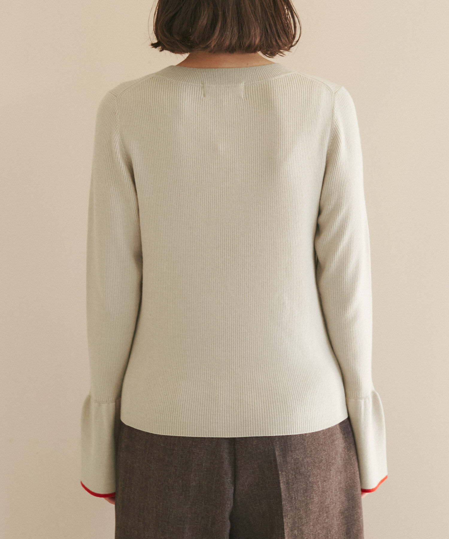 Rope&rsquo;Picnic「【WEB限定】袖フレアニットプルオーバー/アンチピリング・帯電防止・洗濯機OK」|ニット・セーター|