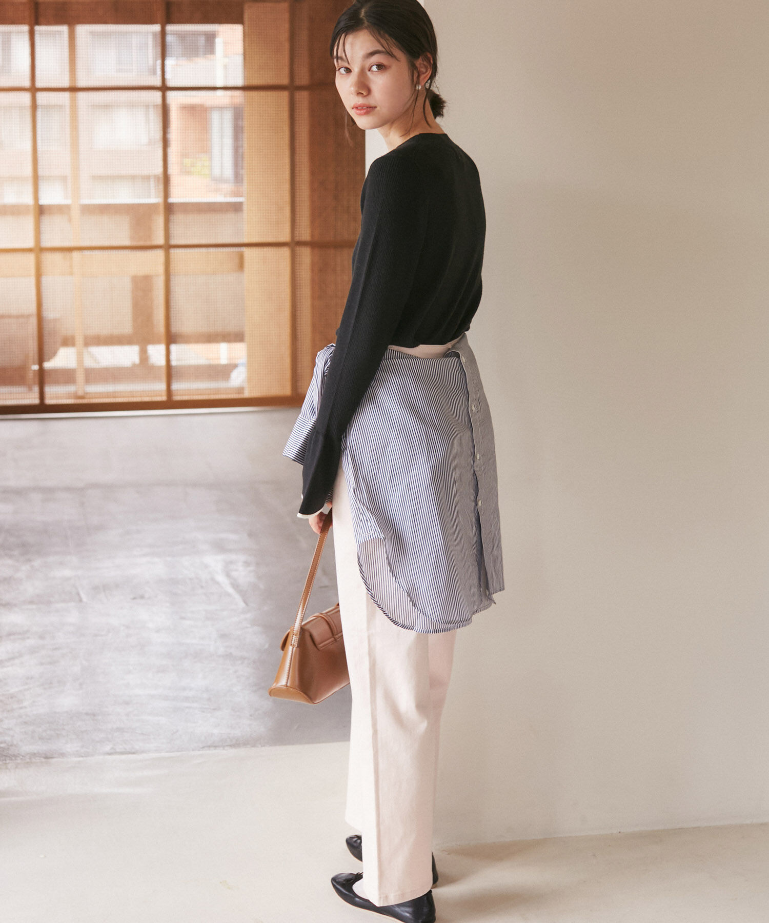 Rope&rsquo;Picnic「【WEB限定】袖フレアニットプルオーバー/アンチピリング・帯電防止・洗濯機OK」|ニット・セーター|