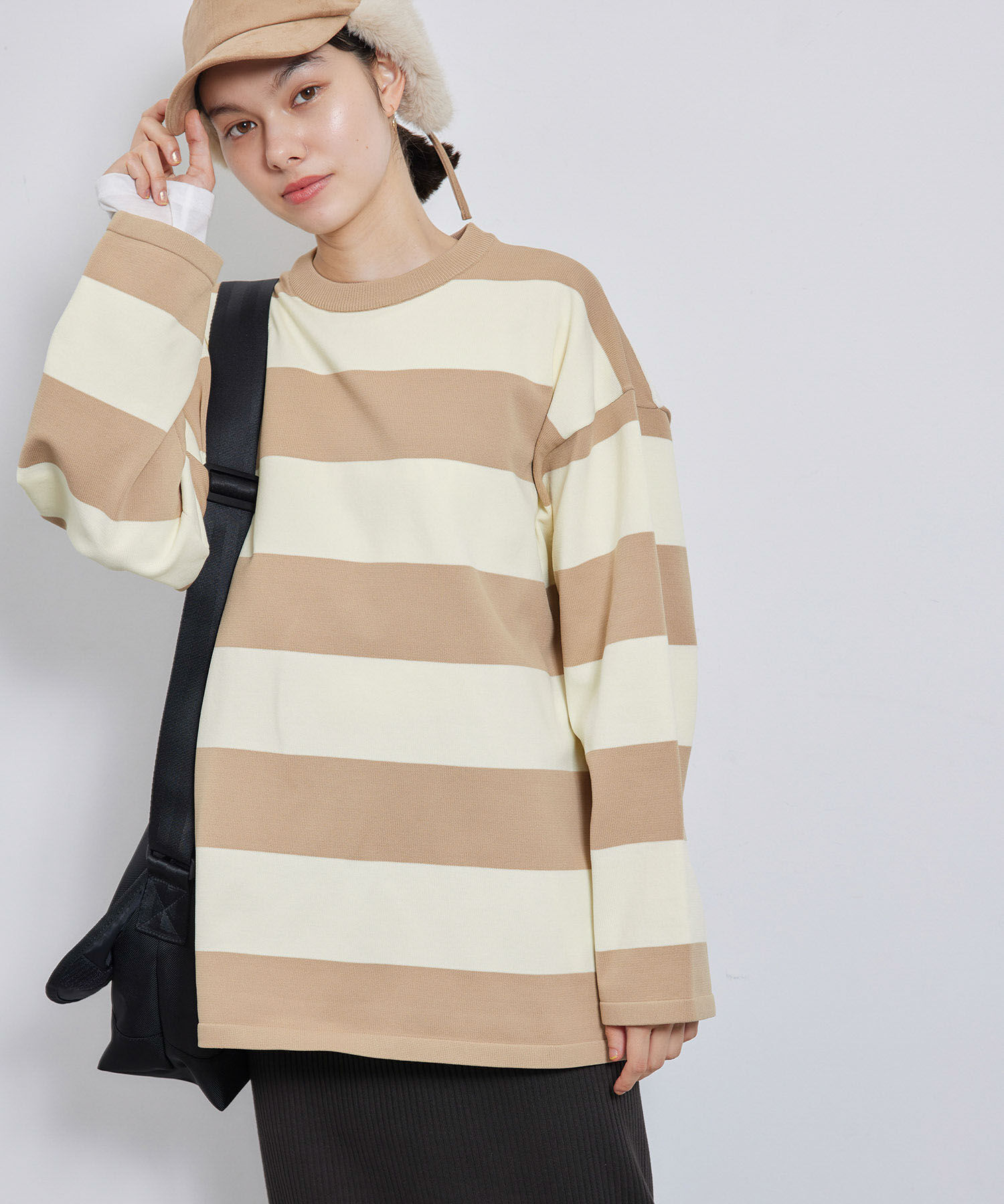 Rope&rsquo;Picnic「太ボーダーニットプルオーバー」|ニット・セーター|