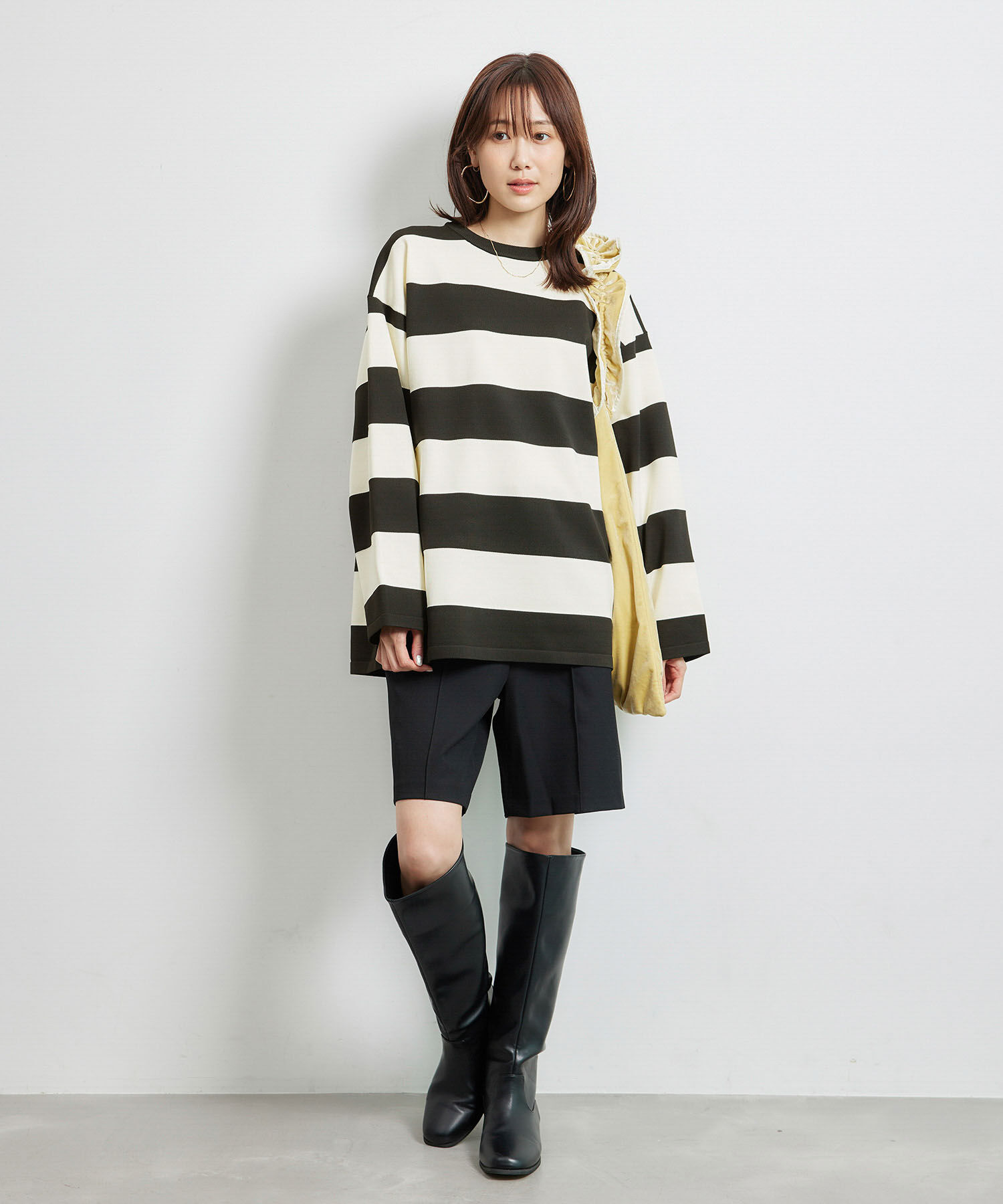 Rope&rsquo;Picnic「太ボーダーニットプルオーバー」|ニット・セーター|