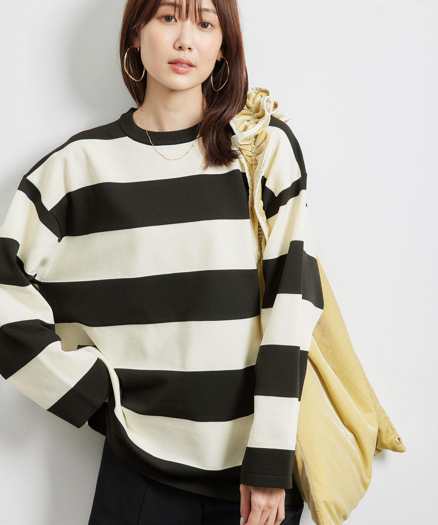 Rope&rsquo;Picnic「太ボーダーニットプルオーバー」|ニット・セーター|