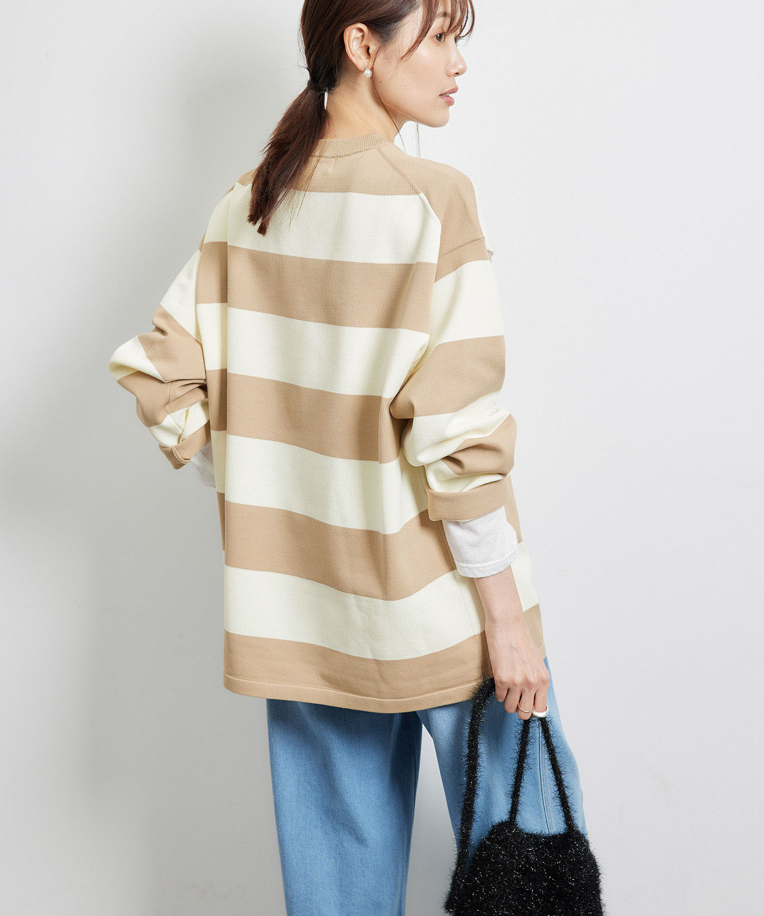 Rope&rsquo;Picnic「太ボーダーニットプルオーバー」|ニット・セーター|