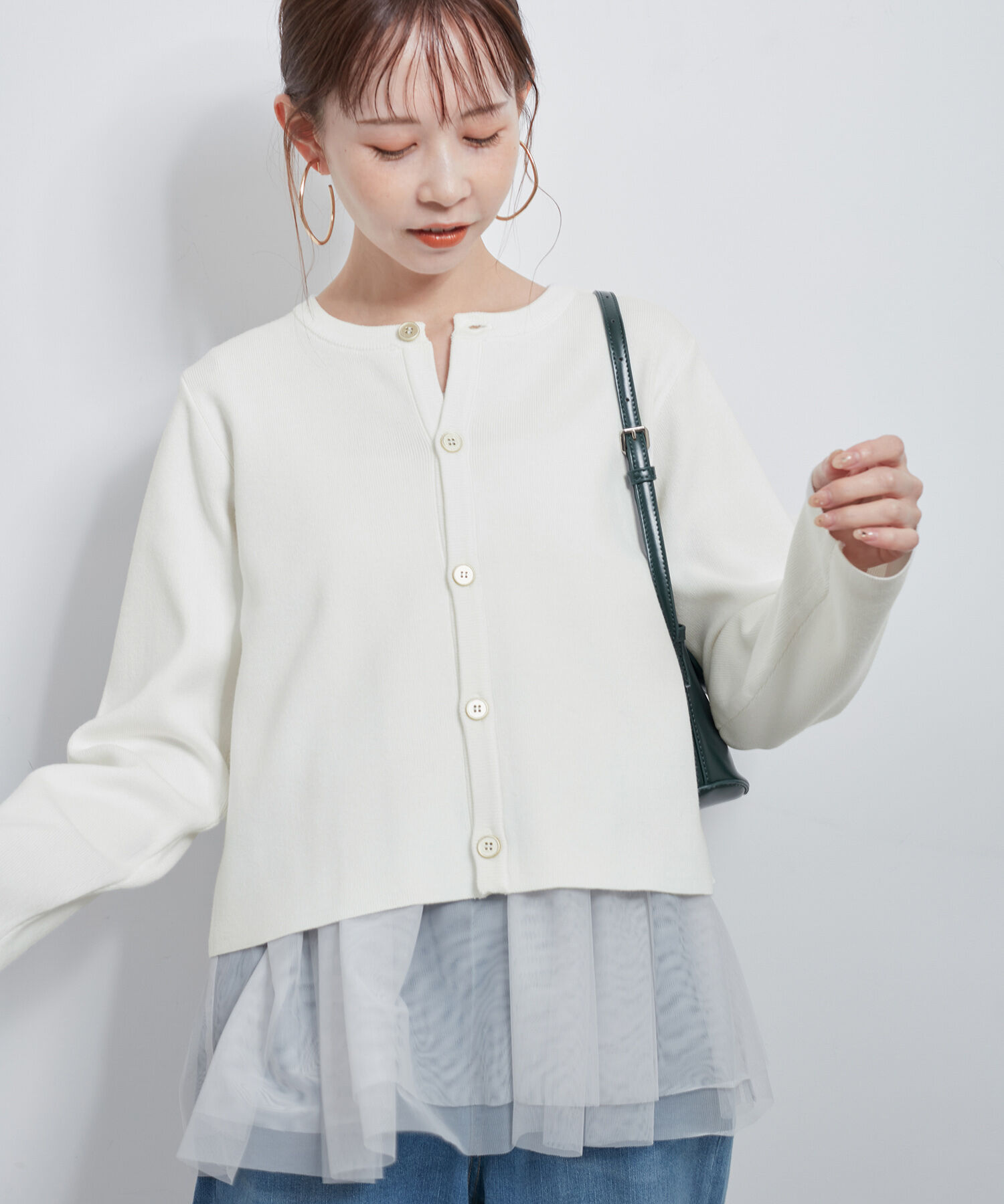 Rope&rsquo;Picnic「綿シルクニットカーディガン」|カーディガン|オフホワイト(15)