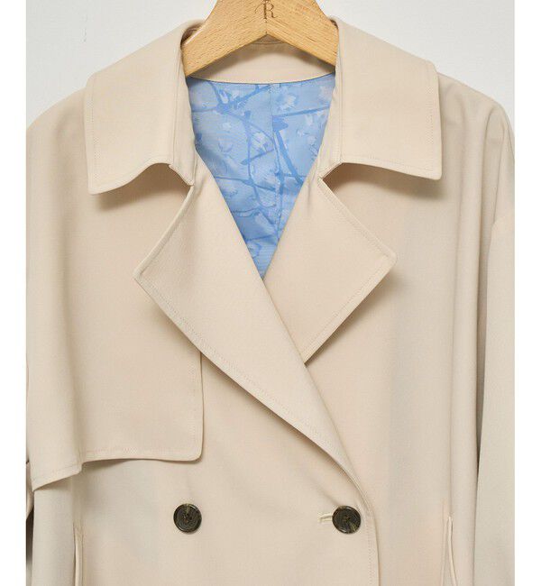 Rope&rsquo;Picnic「【YOKU MOKU/ヨックモック&times;ROPE' PICNIC】ショートトレンチコート/撥水・花粉ガード」|トレンチコート|