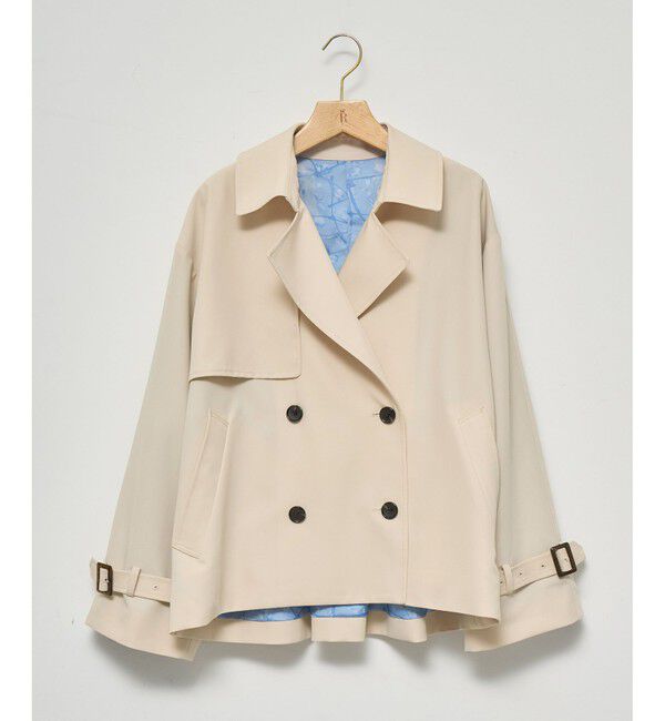 Rope&rsquo;Picnic「【YOKU MOKU/ヨックモック&times;ROPE' PICNIC】ショートトレンチコート/撥水・花粉ガード」|トレンチコート|