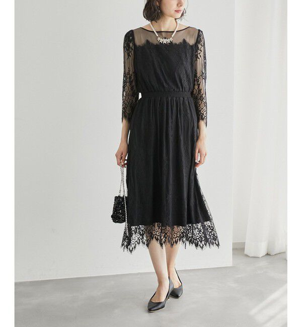 Rope&rsquo;Picnic「【Mon E&rsquo;toile/モンエトワール】【結婚式にも】レースDRESS」|ドレス|