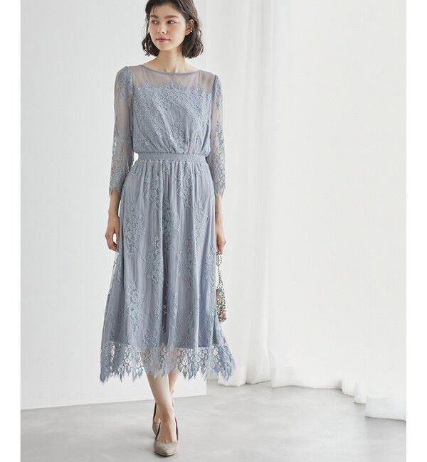 Rope&rsquo;Picnic「【Mon E&rsquo;toile/モンエトワール】【結婚式にも】レースDRESS」|ドレス|
