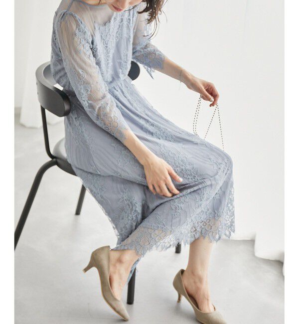 Rope&rsquo;Picnic「【Mon E&rsquo;toile/モンエトワール】【結婚式にも】レースDRESS」|ドレス|