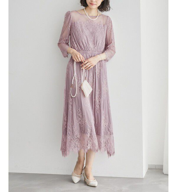 Rope&rsquo;Picnic「【Mon E&rsquo;toile/モンエトワール】【結婚式にも】レースDRESS」|ドレス|