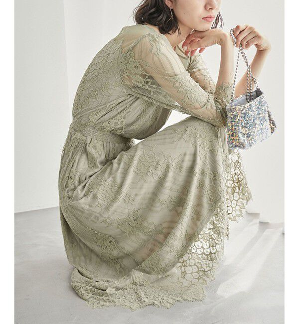 Rope&rsquo;Picnic「【Mon E&rsquo;toile/モンエトワール】【結婚式にも】レースDRESS」|ドレス|