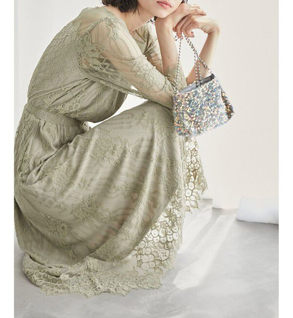 Rope&rsquo;Picnic「【Mon E&rsquo;toile/モンエトワール】【結婚式にも】レースDRESS」|ドレス|