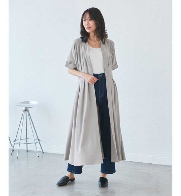 Rope&rsquo;Picnic「【3サイズ展開】シャツコンシャス半袖ワンピース」|ワンピース|