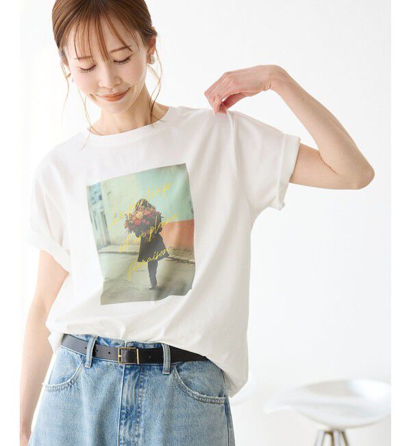 Rope&rsquo;Picnic「【UVカット・洗濯機OK・接触冷感】RENUアソートフォトTシャツ/リンクコーデ・新色追加」|Tシャツ・カットソー|