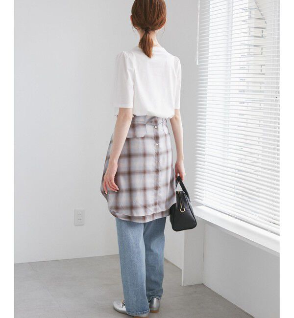 Rope&rsquo;Picnic「【UVカット・接触冷感】70シルケットパフスリーブトップス」|Tシャツ・カットソー|