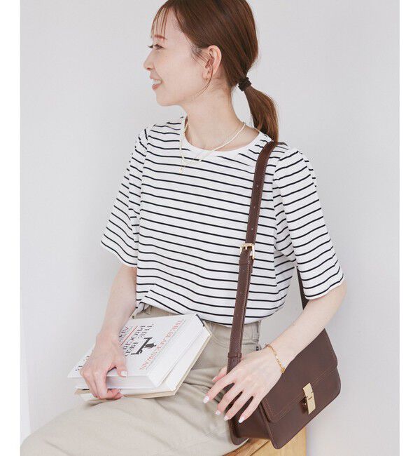 Rope&rsquo;Picnic「【UVカット・接触冷感】70シルケットパフスリーブトップス」|Tシャツ・カットソー|