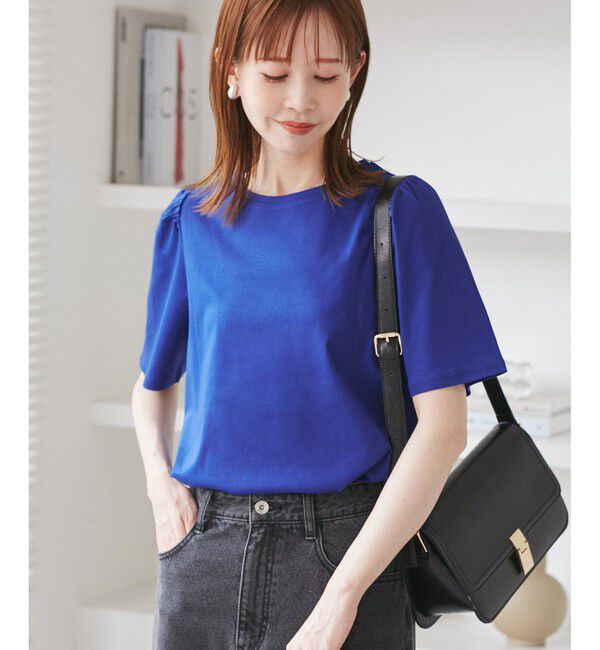 Rope&rsquo;Picnic「【UVカット・接触冷感】70シルケットパフスリーブトップス」|Tシャツ・カットソー|