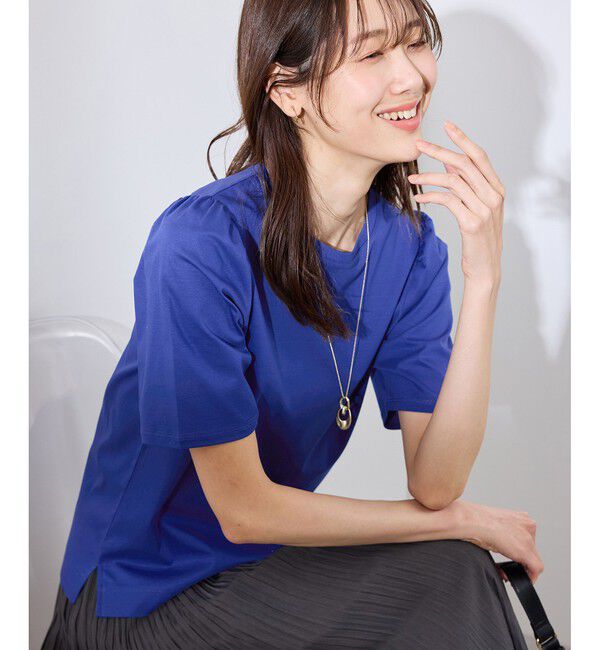 Rope&rsquo;Picnic「【UVカット・接触冷感】70シルケットパフスリーブトップス」|Tシャツ・カットソー|