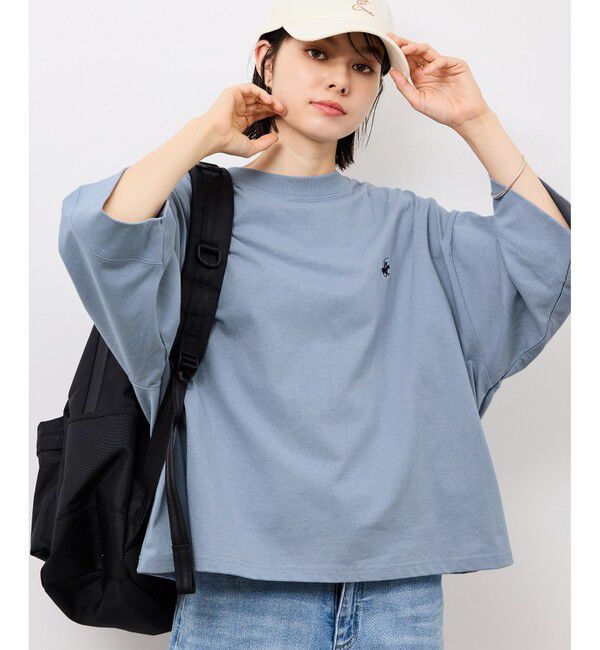 Rope&rsquo;Picnic「【BEVERLY HILLS POLO CLUB/ビバリーヒルズポロクラブ】ワイドスリーブTシャツ」|Tシャツ・カットソー|サックス(48)