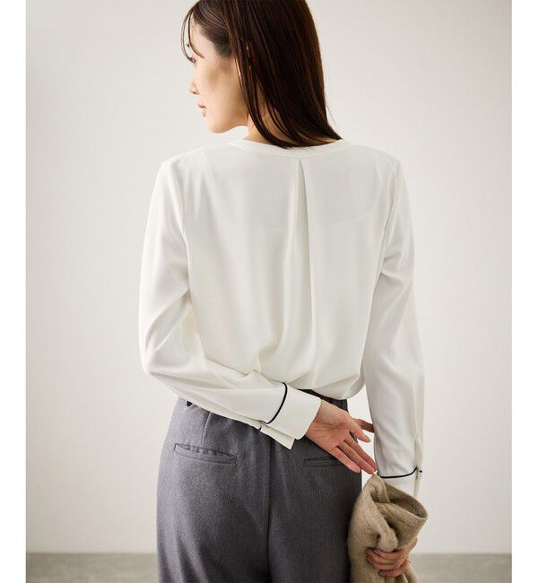 Rope&rsquo;Picnic「配色パイピングブラウス」|シャツ・ブラウス|