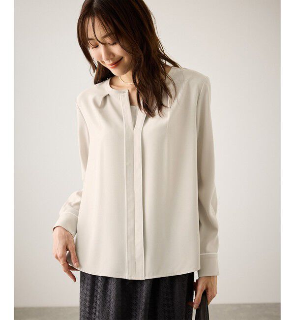 Rope&rsquo;Picnic「配色パイピングブラウス」|シャツ・ブラウス|