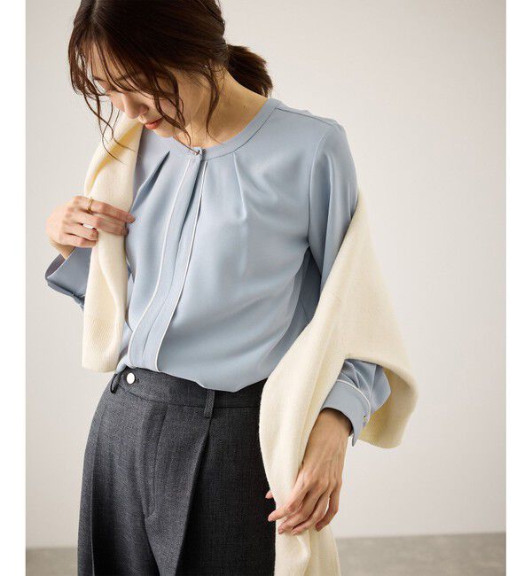 Rope&rsquo;Picnic「配色パイピングブラウス」|シャツ・ブラウス|