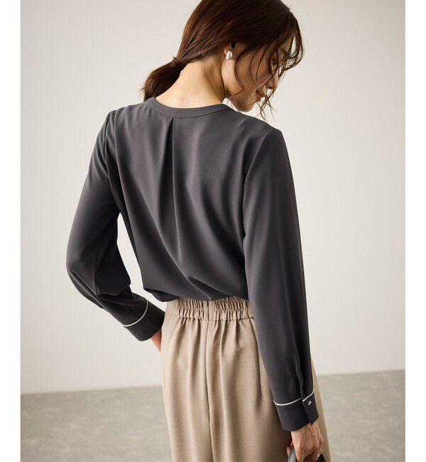 Rope&rsquo;Picnic「配色パイピングブラウス」|シャツ・ブラウス|