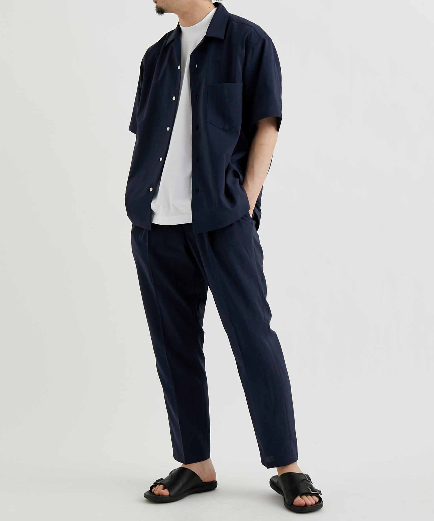 ADAM ET ROPE'「オープンカラーシャツ＆イージーパンツ セットアップ/イージーケア/吸水速乾」|スーツ|