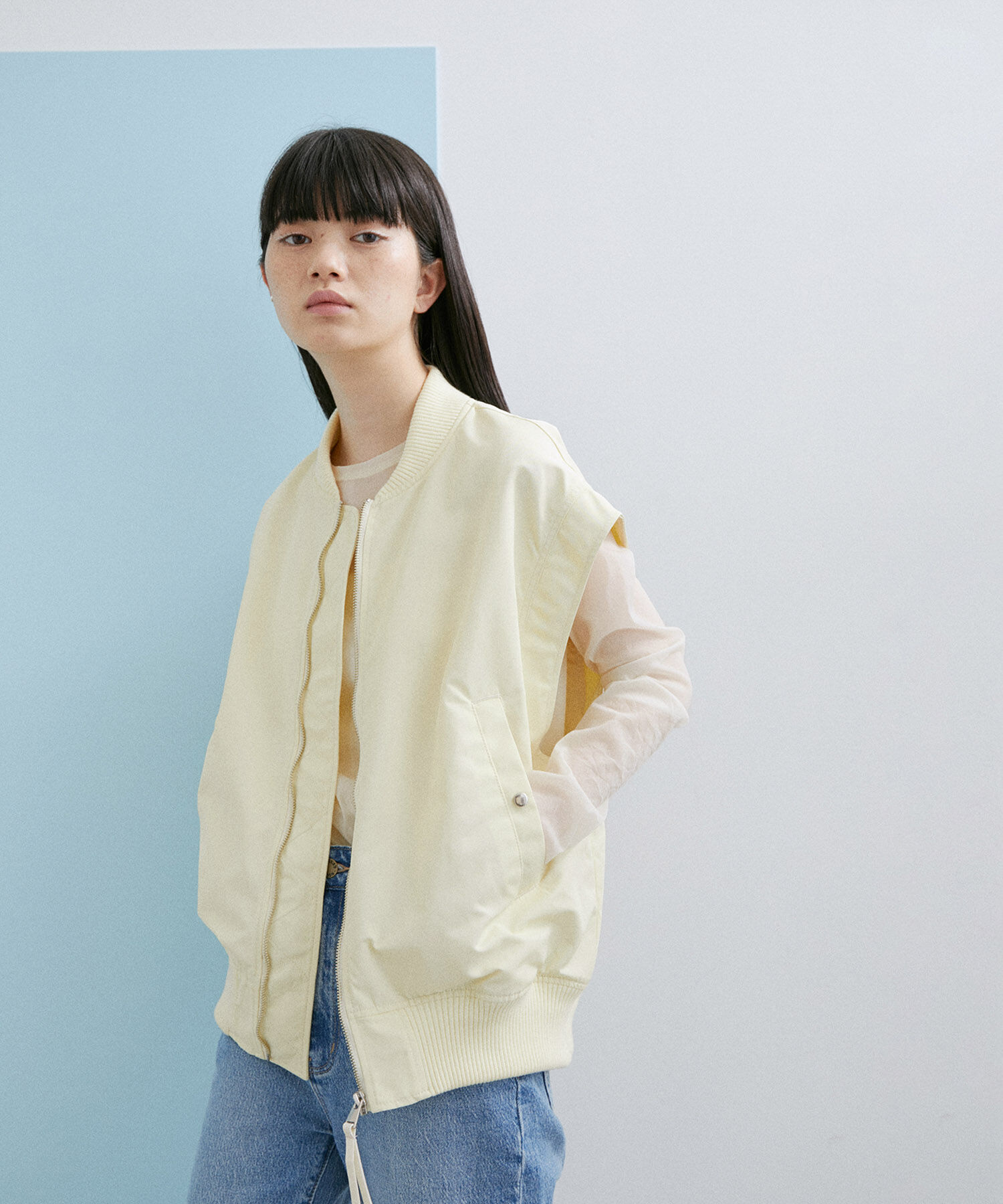 ADAM ET ROPE'「【WEB限定】MA-1ジレ」|その他|