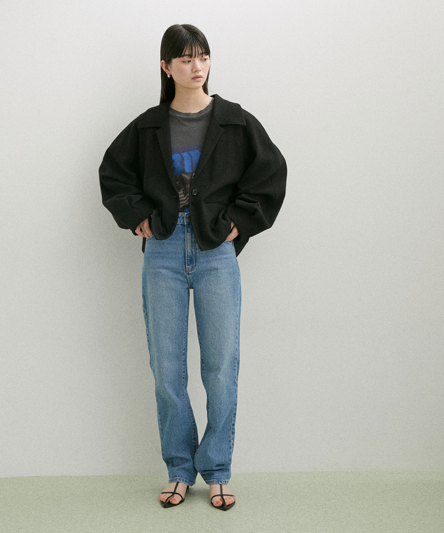 ADAM ET ROPE'「【セットアップ対応】コクーンスリーブジャケット」|テーラードジャケット|