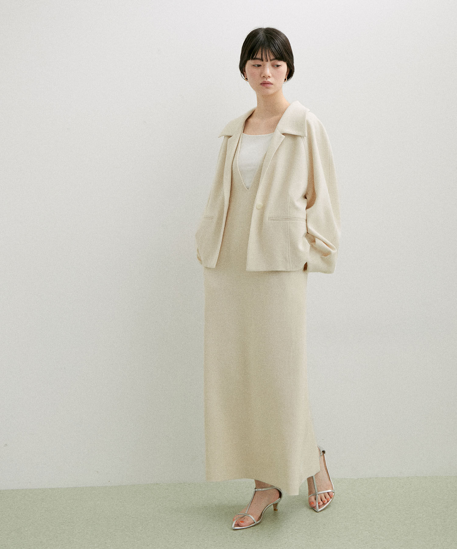 ADAM ET ROPE'「【セットアップ対応】コクーンスリーブジャケット」|テーラードジャケット|