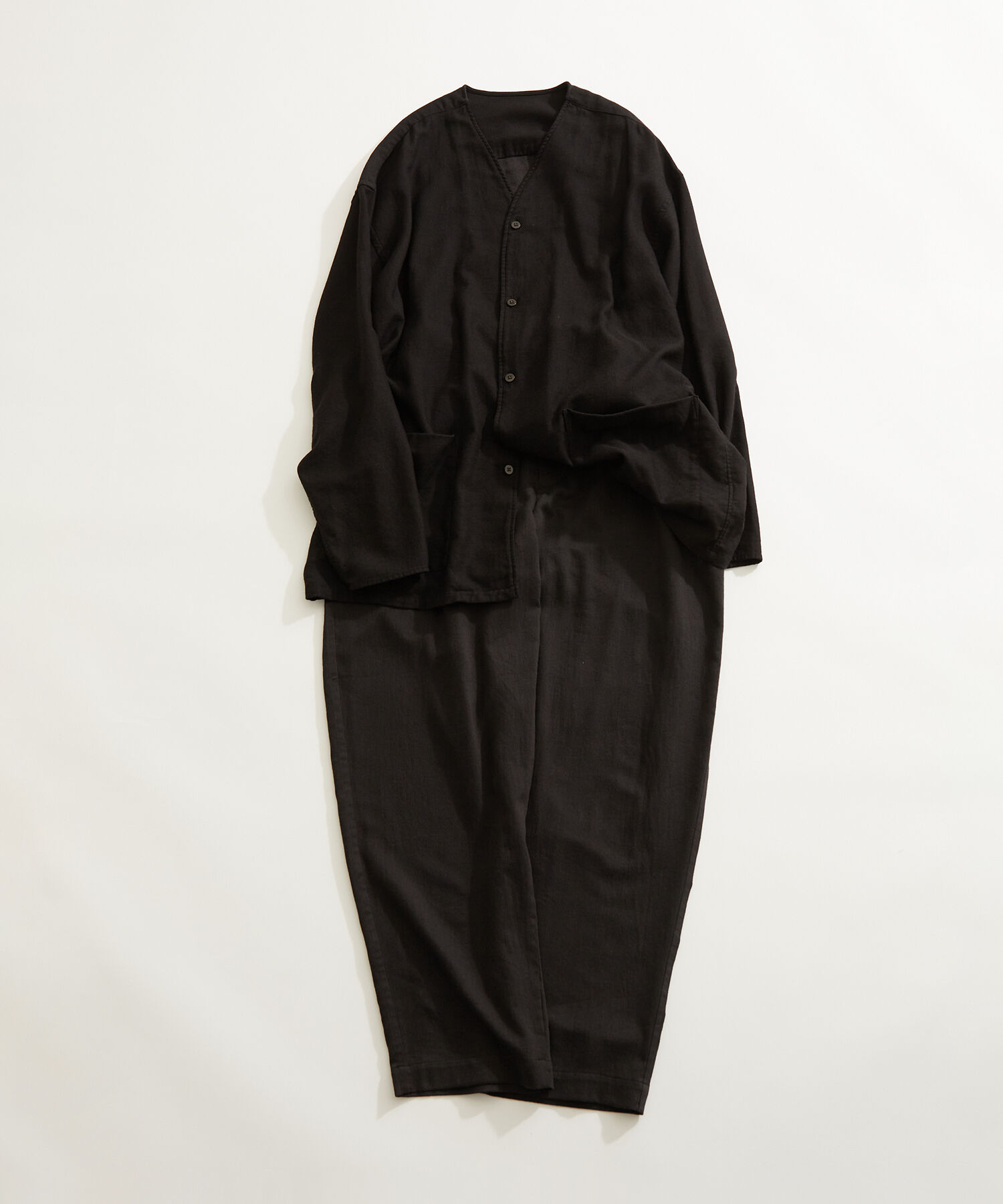 ADAM ET ROPE'「アソート オーバーサイズ ノーカラー シャツ ブルゾン / ユニセックス / セットアップ対応」|シャツ・ブラウス|