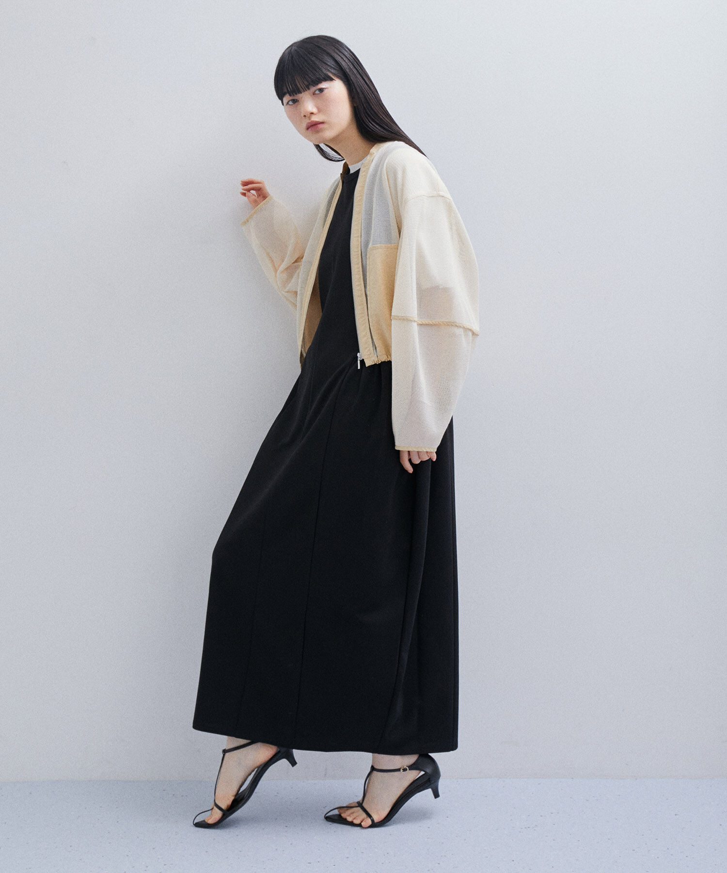 ADAM ET ROPE'「サイドギャザーカットワンピース」|ワンピース|