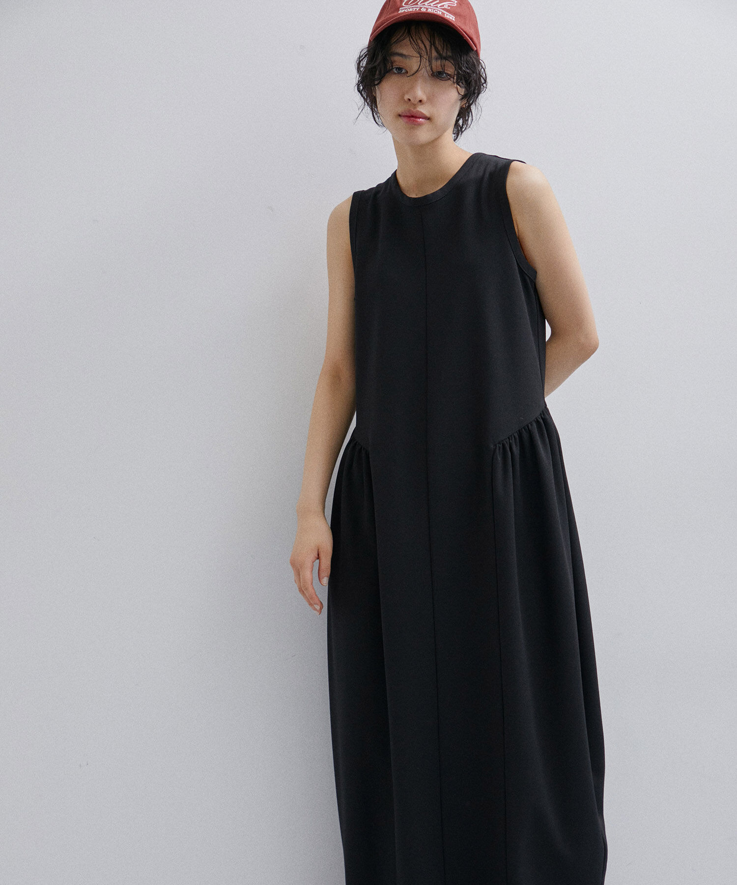 ADAM ET ROPE'「サイドギャザーカットワンピース」|ワンピース|