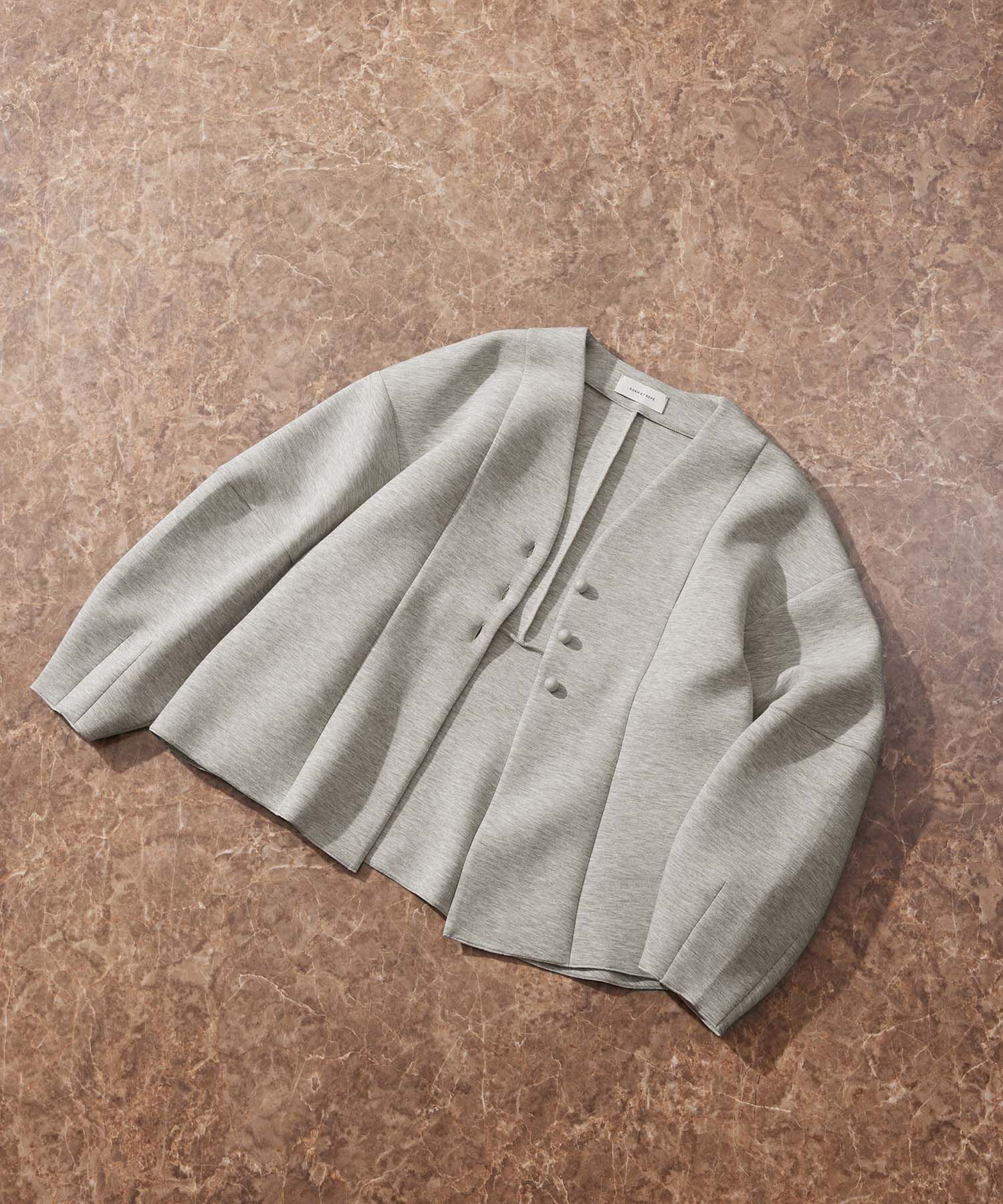 ADAM ET ROPE'「ペプラムダンボールカーディガン」|カーディガン|