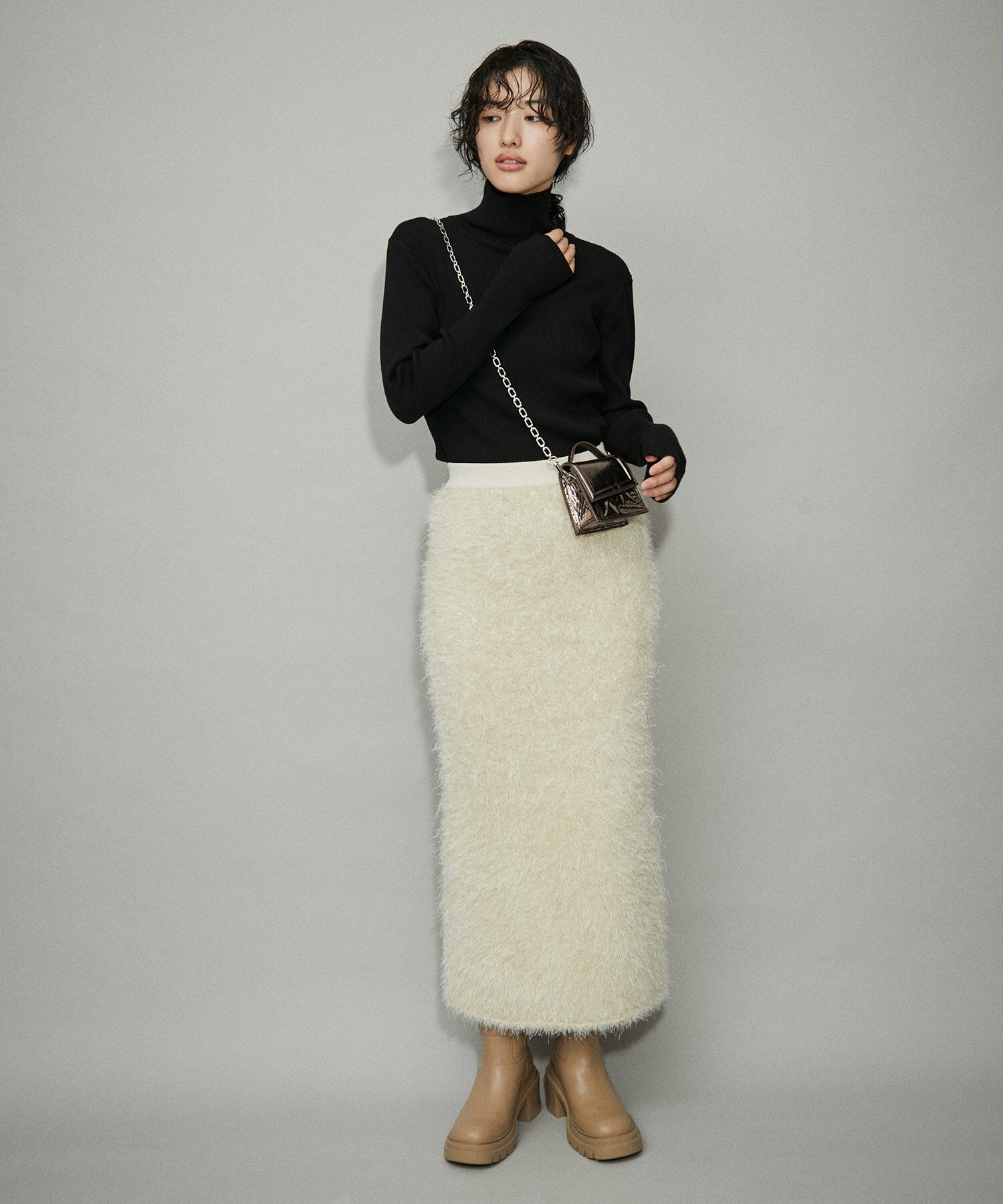 ADAM ET ROPE'「【WEB限定】エコベロRIBタートル」|ニット・セーター|