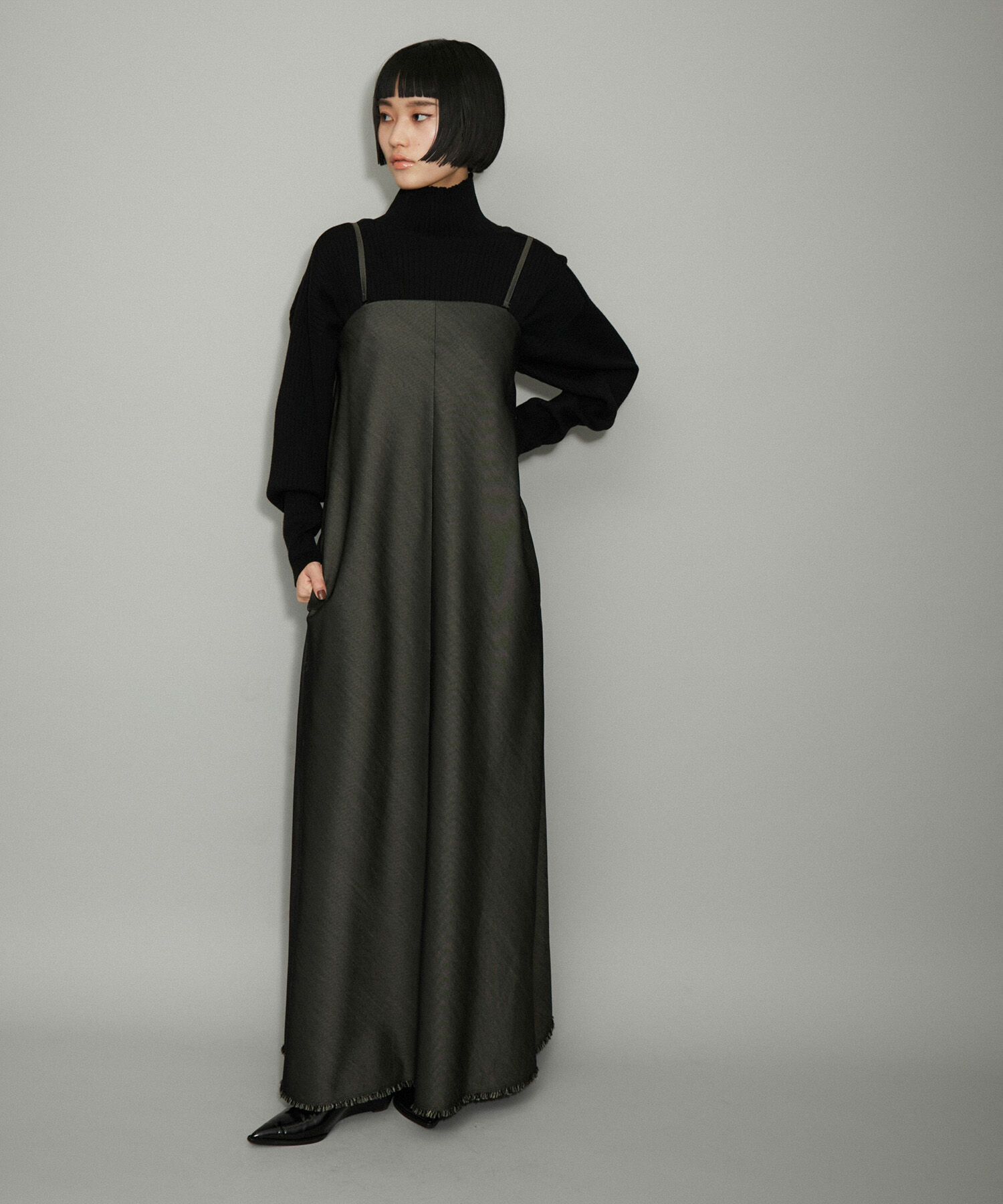 ADAM ET ROPE'「【WEB限定】WOOL混リブタートルニット」|ニット・セーター|