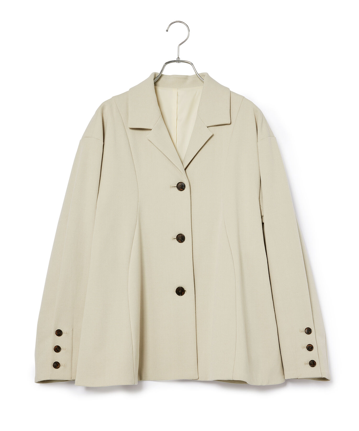 ADAM ET ROPE'「【サステナブル・セットアップ対応】ウェーブラインシャツジャケット」|テーラードジャケット|