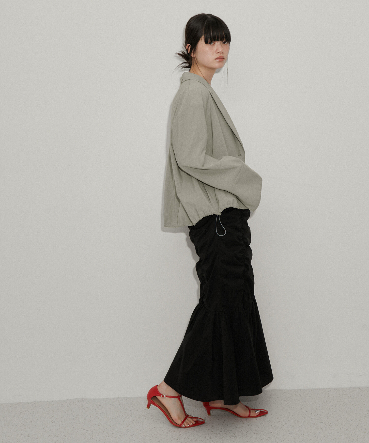 ADAM ET ROPE'「ギャザリングマーメイドスカート」|スカート|