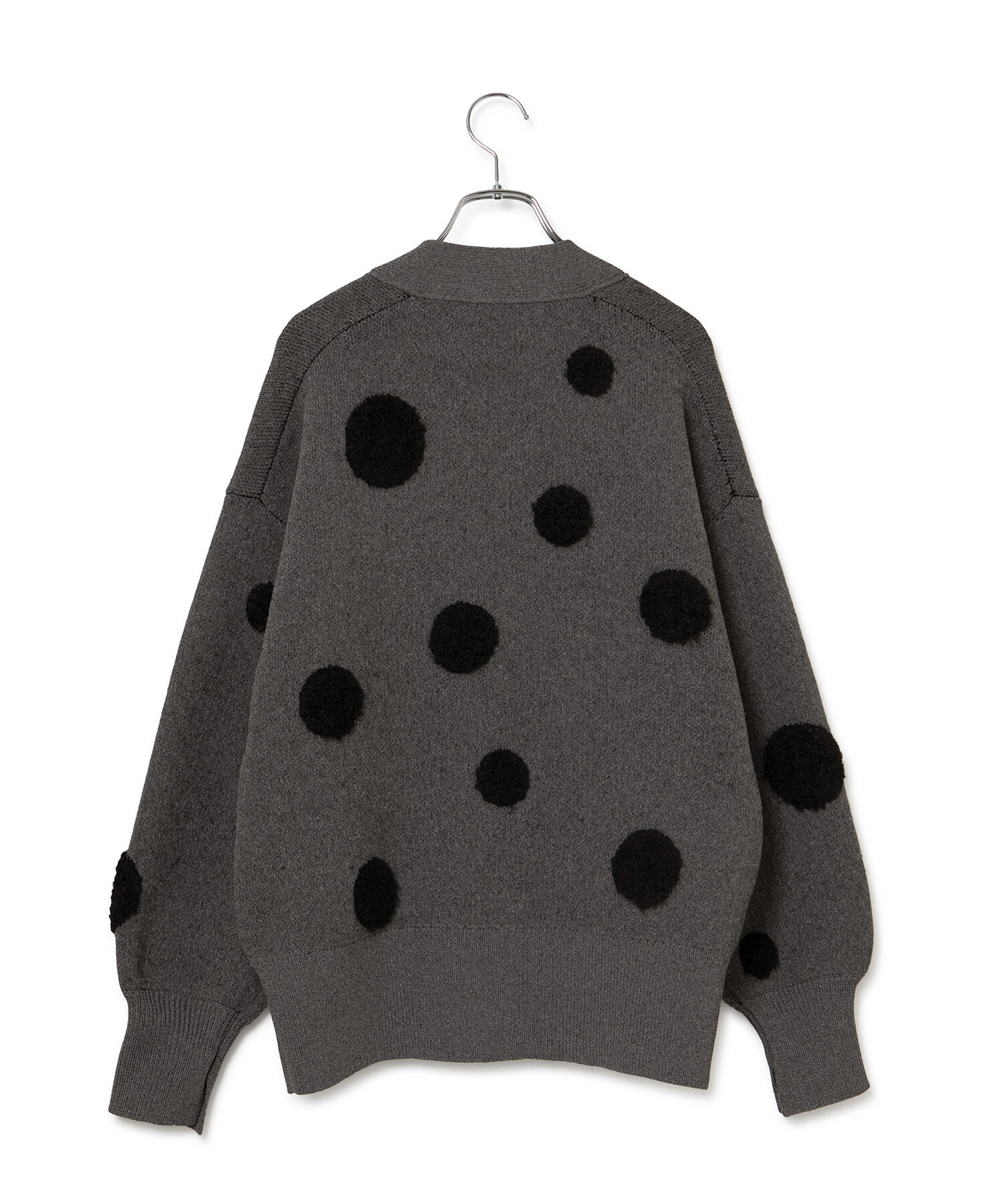 ADAM ET ROPE'「【WEB限定・サステナブル】ループジャカードドットニットカーディガン」|カーディガン|