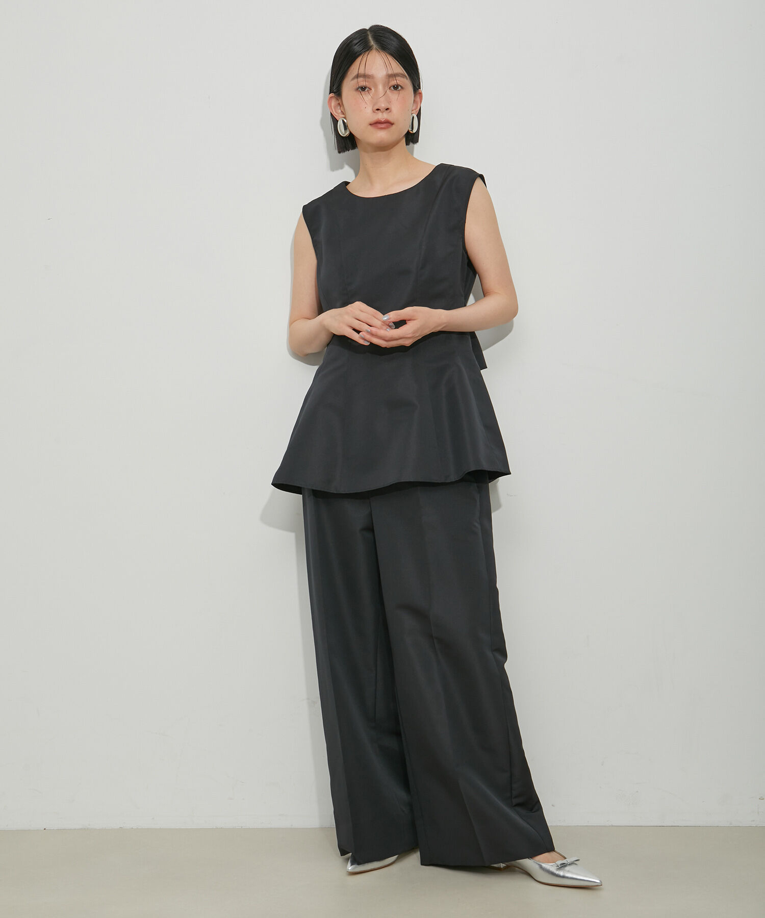 ADAM ET ROPE'「【WEB限定】【troisiemeCHACO for ADAM ET ROPE'】BACK RIBBON SETUP 」|スーツ|