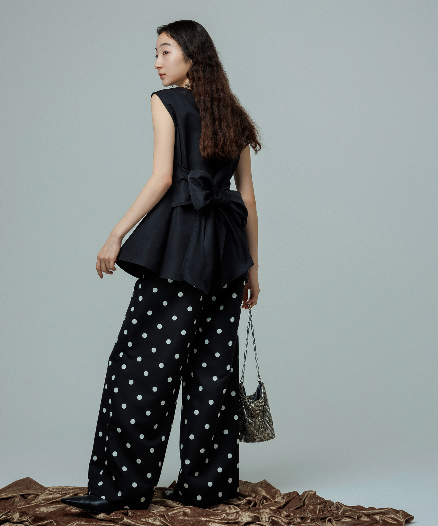 ADAM ET ROPE'「【WEB限定】【troisiemeCHACO for ADAM ET ROPE'】BACK RIBBON SETUP 」|スーツ|