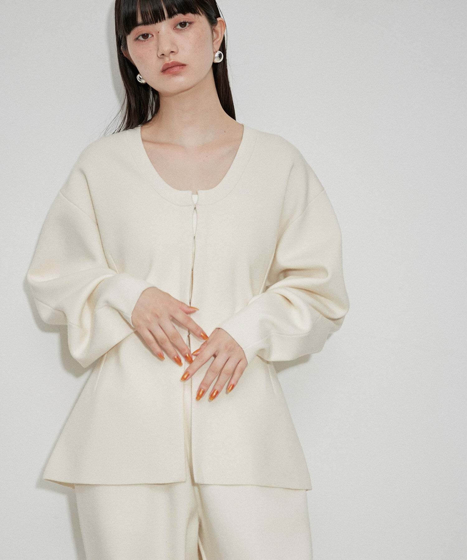 ADAM ET ROPE'「ホックジャケットカーディガン」|カーディガン|