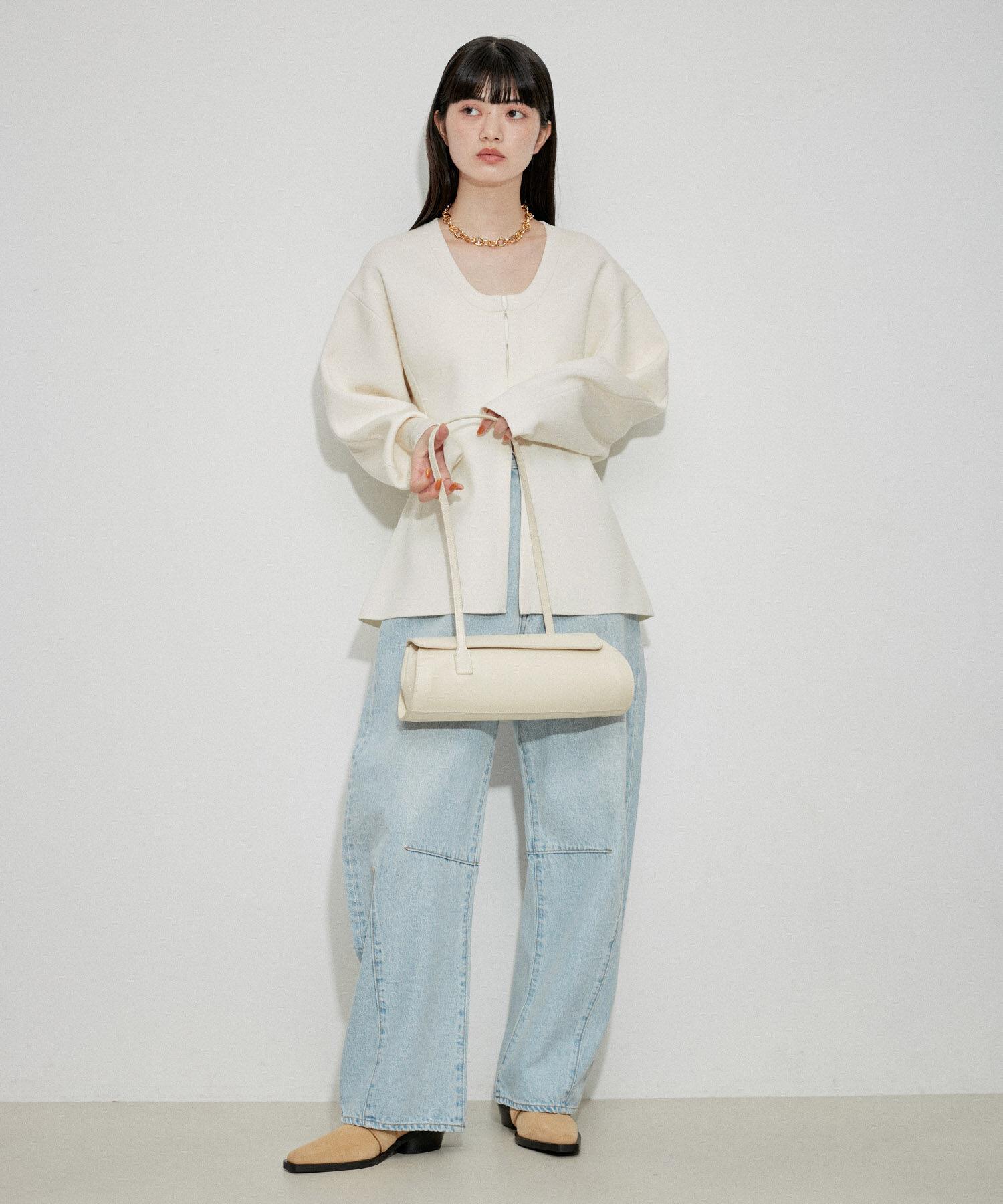 ADAM ET ROPE'「ホックジャケットカーディガン」|カーディガン|