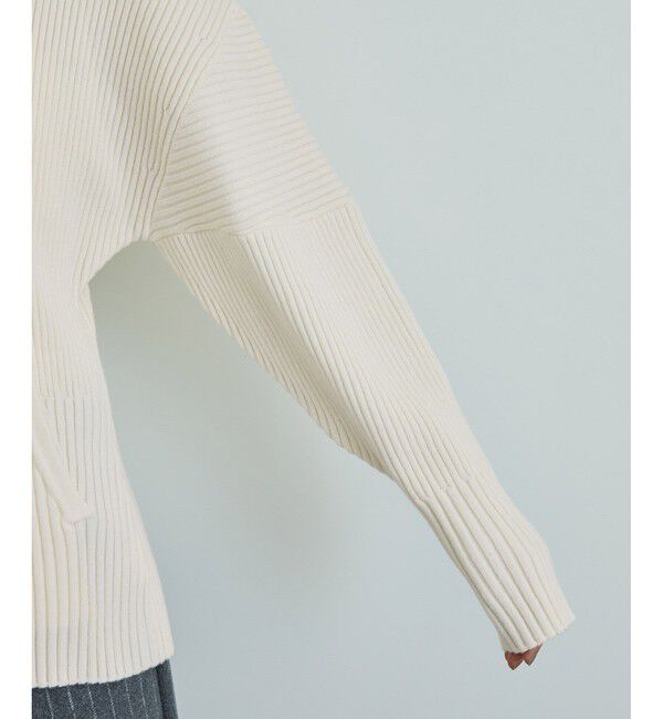 ADAM ET ROPE'「【洗える】フォルムリブカーディガン」|カーディガン|