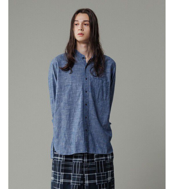 ADAM ET ROPE'「セルビッチ ダンガリー バンドカラーシャツ」|シャツ・ブラウス|