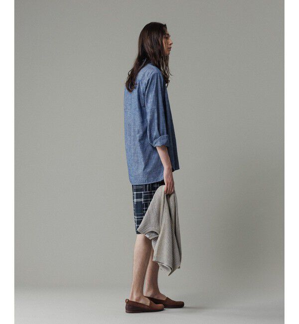 ADAM ET ROPE'「セルビッチ ダンガリー バンドカラーシャツ」|シャツ・ブラウス|