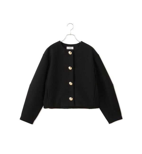 ADAM ET ROPE'「【WEB限定】・【オケージョン】ノーカラーボンディングジャケット」|ノーカラージャケット|