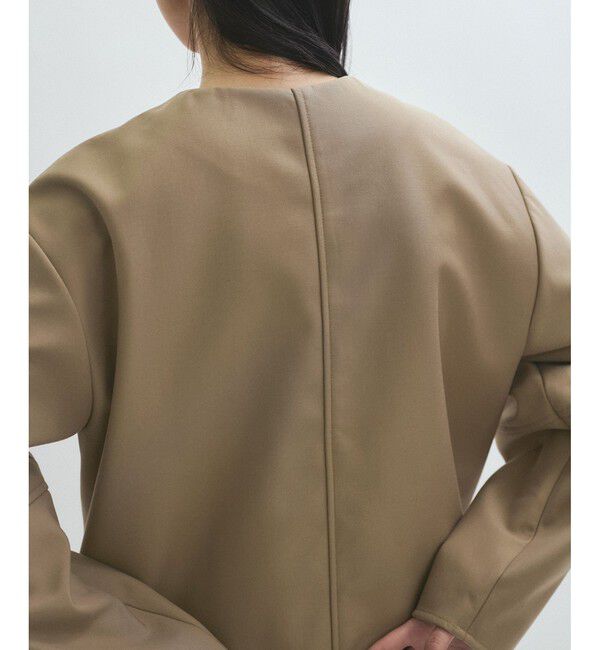 ADAM ET ROPE'「【WEB限定】・【オケージョン】ノーカラーボンディングジャケット」|ノーカラージャケット|