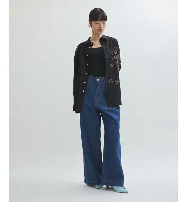 ADAM ET ROPE'「イノセンスエンブロイダリーシアーシャツ」|シャツ・ブラウス|